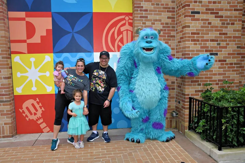 AJ's family at Pixar Plaza in Disney's Hollywood Studios