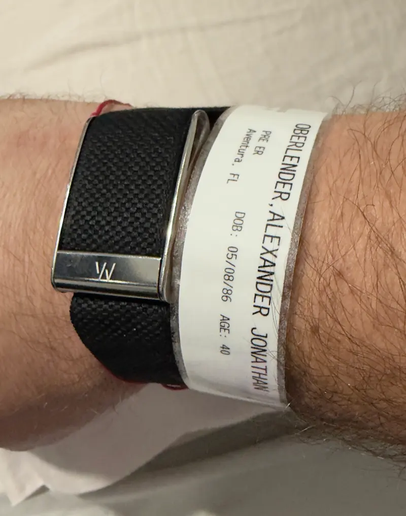 My admittance bracelet, did they have to remind me that I’m 40?